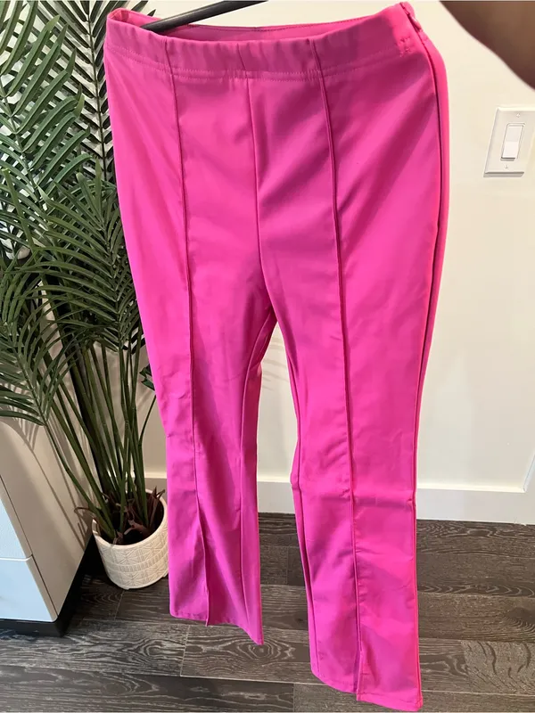 Hot Pink Satin Pants - Image 3