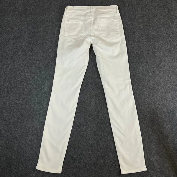 Frame Denim Le Skinny de Jeanne Jeans Blanc White Stretch Skinny Size 26 - Image 2