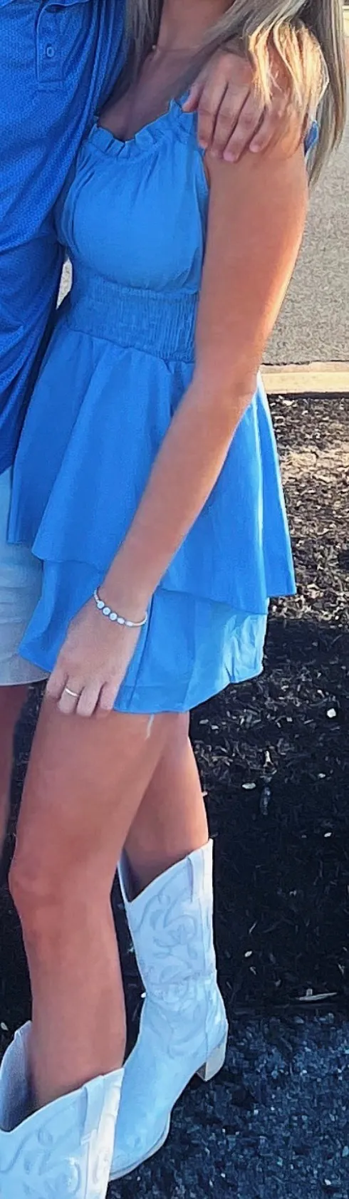 Blue Ruffle Romper - Image 2