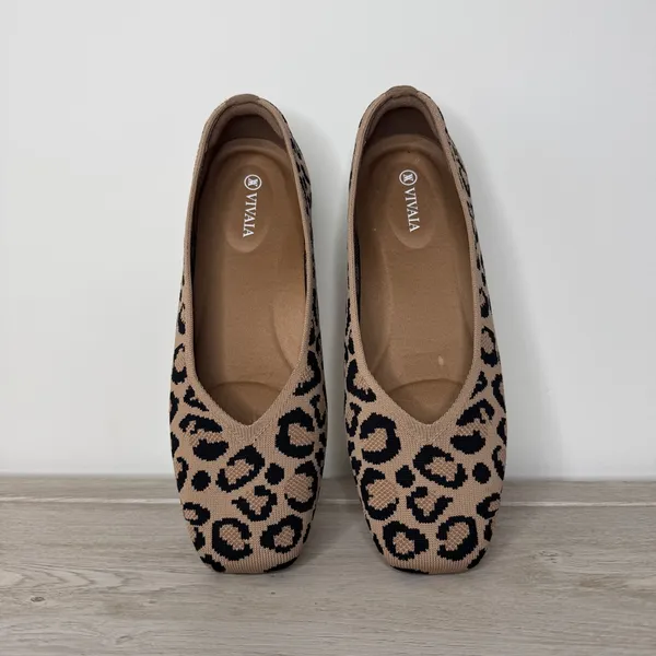 Vivaia Square-Toe V-Cut Flats Margot 2.0 Leopard Print size 40.5 - Image 11