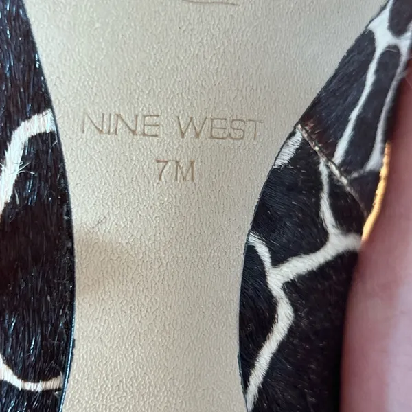 Nine West Animal Print Peep Toe High Heel Pumps - Image 8