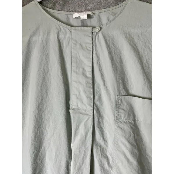 COS Smooth Cotton Top Light Gray Size 8 Oversized Minimalist Boxy Tunic - Image 2