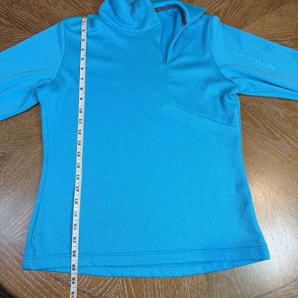 Salomon Asymmetrical‎ Zip Motomesh Pullover Blue Size Medium - Image 8
