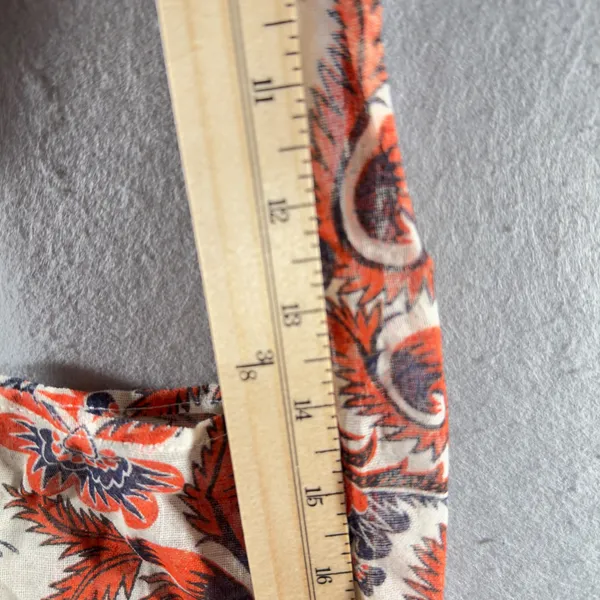 451 | Free People Boho Paisley Floral Cotton Slouchy Hobo Bag‎ Orange OS - Image 7