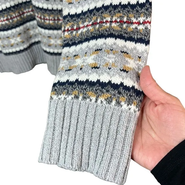 American Eagle Mens Super Soft Fair isle Crew Neck Sweater Large Tall - Image 4
