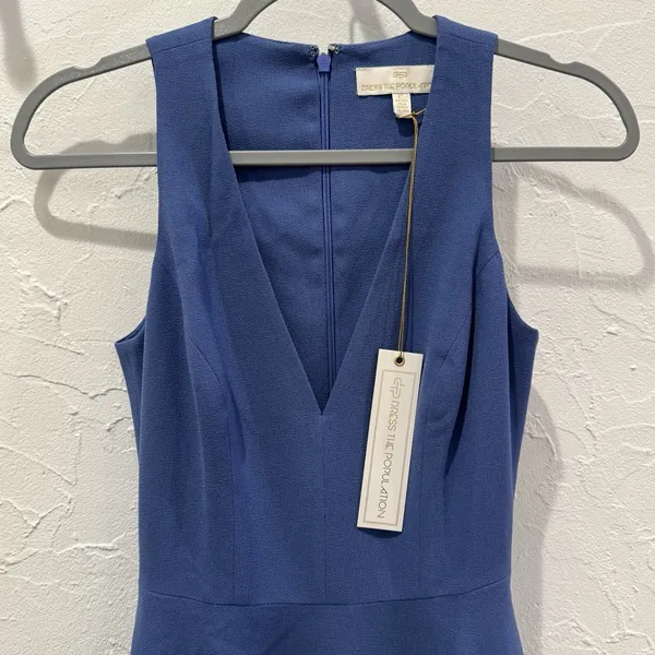 NEW Dress The Population Womens Size‎ XS Dress Catalina Blue Fit & Flare A-line - Image 2