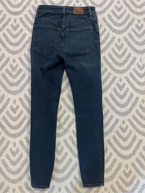 MADEWELL Women’s Curvy High Rise Skinny Blue Denim Jeans 26 - Image 4