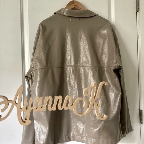 PacSun Tan Oversized Pleather Jacket Size M/L - Image 2