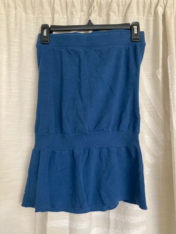 Abercrombie Vintage Blue Strapless Mini Dress - Image 2