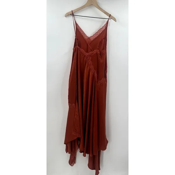 Altar'd State Burnt Orange Lace Fairycore Maxi Dress Size Large - Image 10