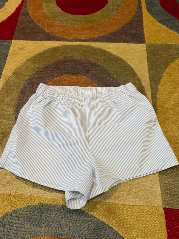 Like-New Hollister Co. Sleep Pajama Blue White Stripe Boxer Shorts Women’s Small - Image 2