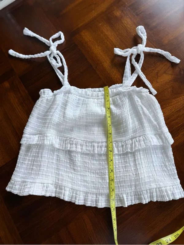 Altar’d State Tank top Ruffled Tie Sleeveless Square Neck M - Image 7