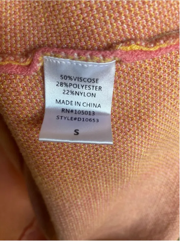 Andrée by Unit Colorblock Knit Midi Dress Pink Yellow Checkerboard‎ Buttery Soft - Image 5