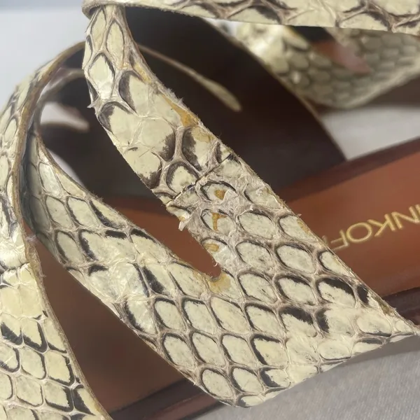 Rebecca Minkoff Strappy Leather Wedge Sandal in‎ Snakeskin Size 6.5 - Image 6