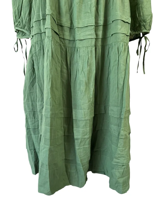 J. Crew Olive Green Calliste mini dress in cotton voile - Image 4