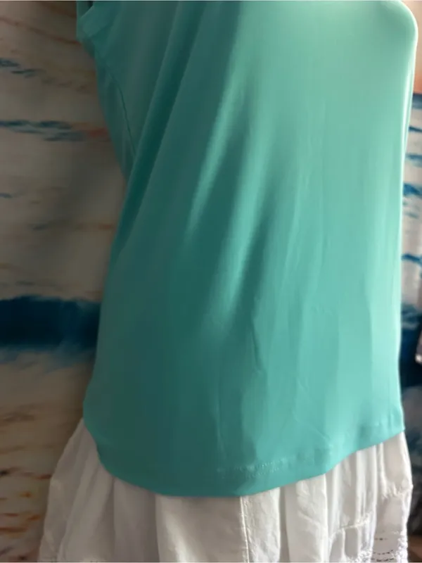 Complements Women’s Scoop Neck Tank Top in Aqua Teal SM NWT - Image 6