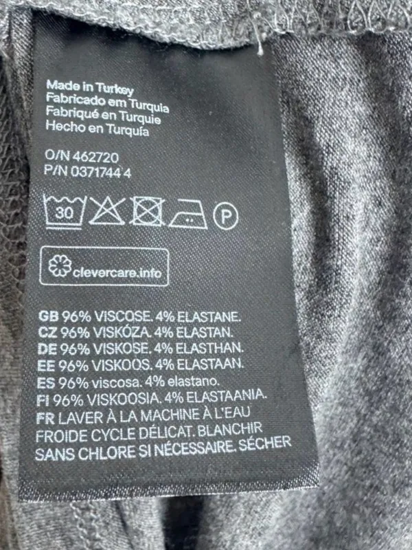 H&M Grey Sleeveless Turtleneck Tank Top Medium - Image 5