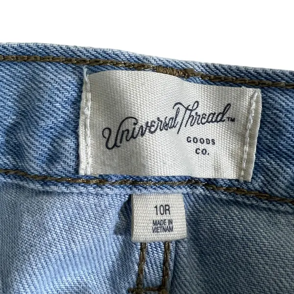 Universal Threads High Rise Wide Leg Cargo Jeans Light Wash Utility Blue Size 10R - Image 5