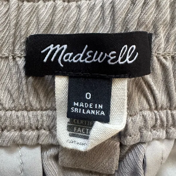 Madewell Pants Lanie Pleat Front Straight Leg High Waist Pumice Sz 0 - Image 8