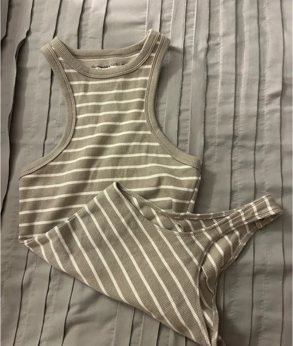 Abercrombie & Fitch Striped Thong Bodysuit - Image 2