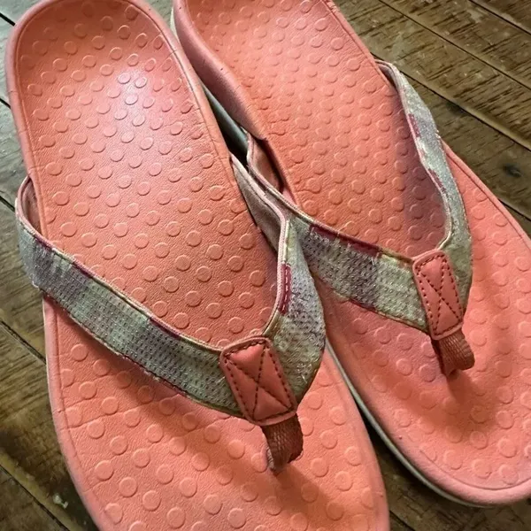 Vionic pink sequin strappy ortho comfortable size 9.5 sandals - Image 5