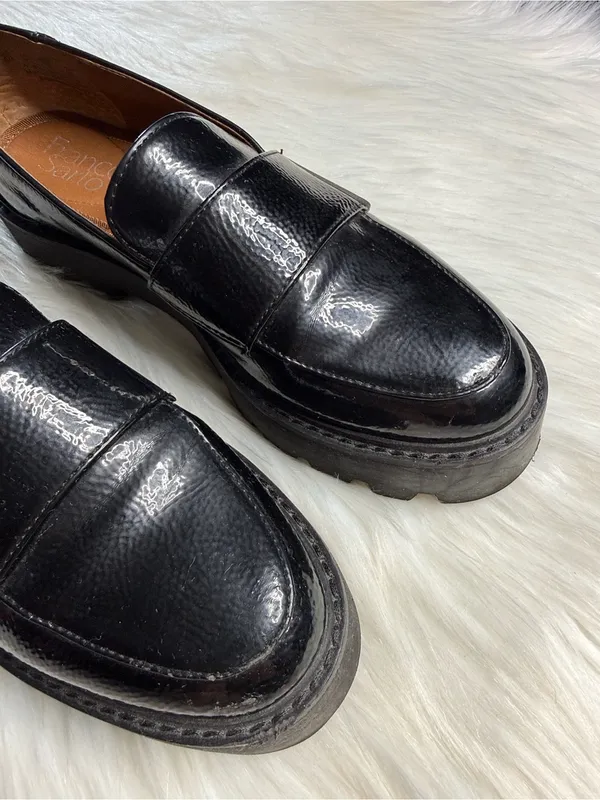 Franco Sarto Black Patent Leather Brindy Platform Loafers - Image 3