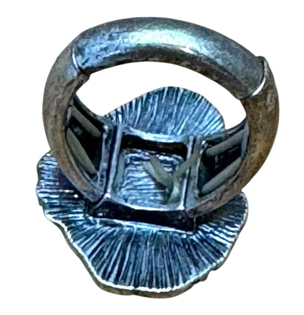 Turquoise Stone Stretch Ring Silver - Image 8