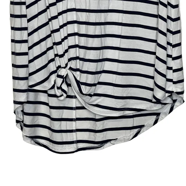 Old‎ Navy Luxe Tank Top Size Small White With Navy Stripes Stretch Womens - Image 5