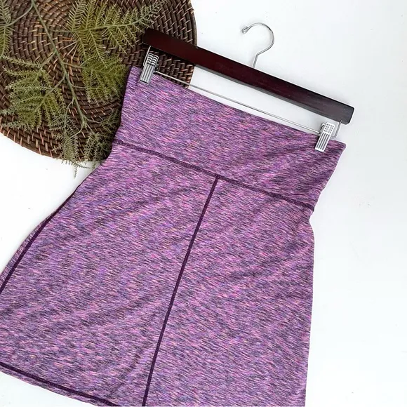 PrAna Womens Skort Purple Space Dye Leanne Performance Fold Over Waist Small - Image 2