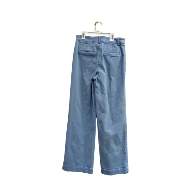 Loft The Palmer Wide Leg Pants Light Blue High Rise Trousers Workwear Size 4 - Image 2