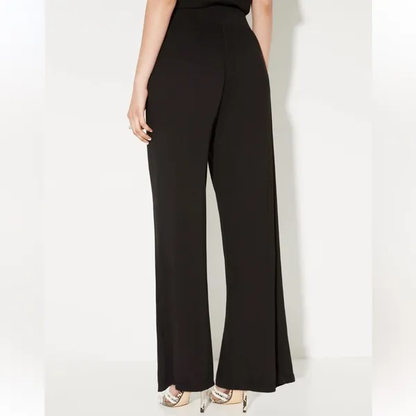Ny&co Wide-Leg High-Waist Pants in Black - Image 2