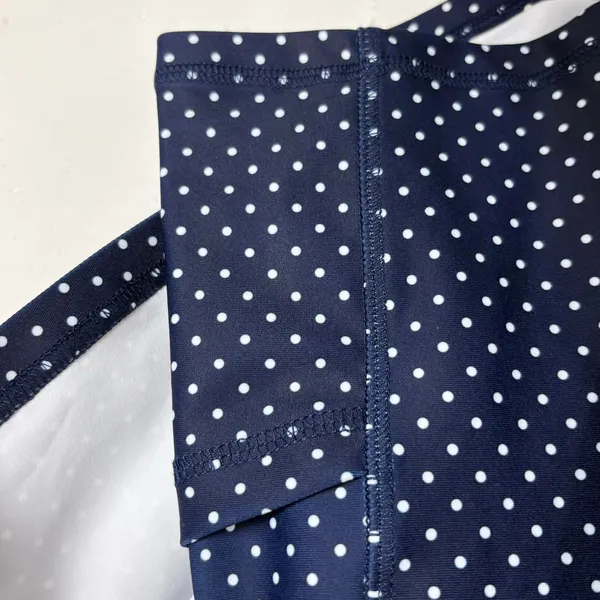 Smith & Quinn Anne Skort Wide Waistband Stretch Navy Blue Polka Dot Size Medium - Image 11