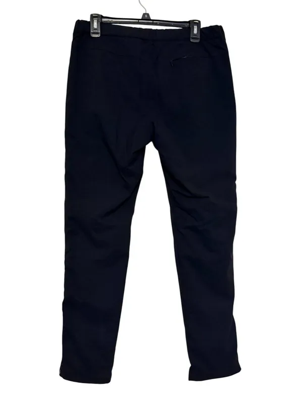 Women's Uniqlo Black Fleece Lined Warm Snow Pants Leg Zip Size Medium 28-29" - Image 2