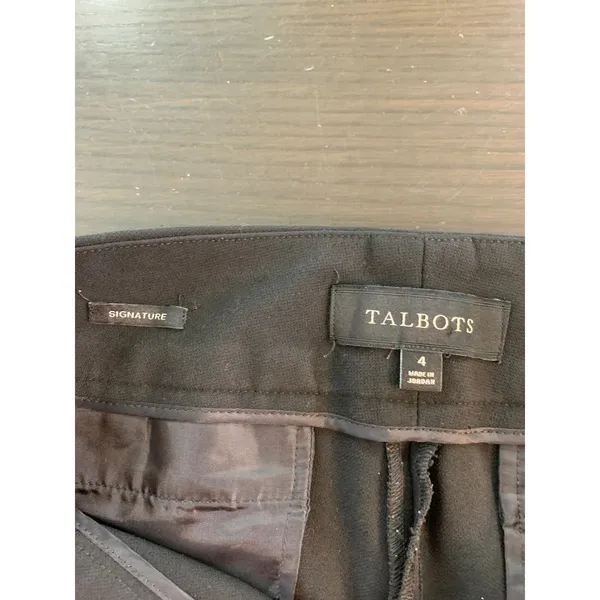 Talbots Signature‎ Womens Black Ankle Dress Pants Trousers Size 4 Office Minimal - Image 3