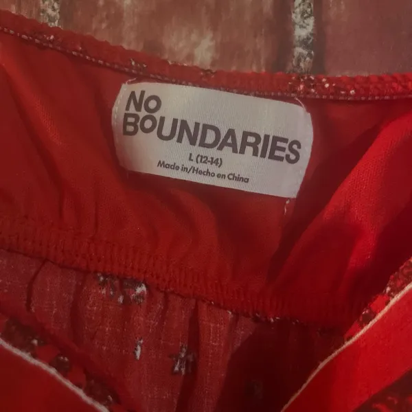 NWT No Boundaries Super cute! Red bandanna handkerchief pattern tank. Large - Image 4