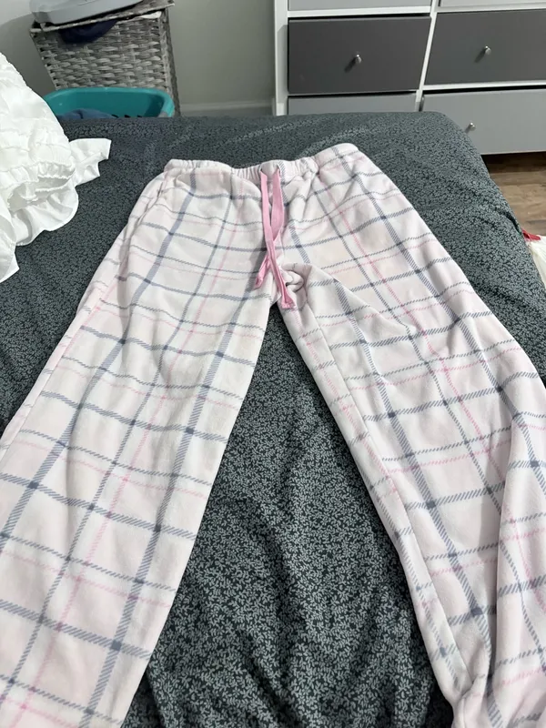 pink plaid pajama pants - Image 3