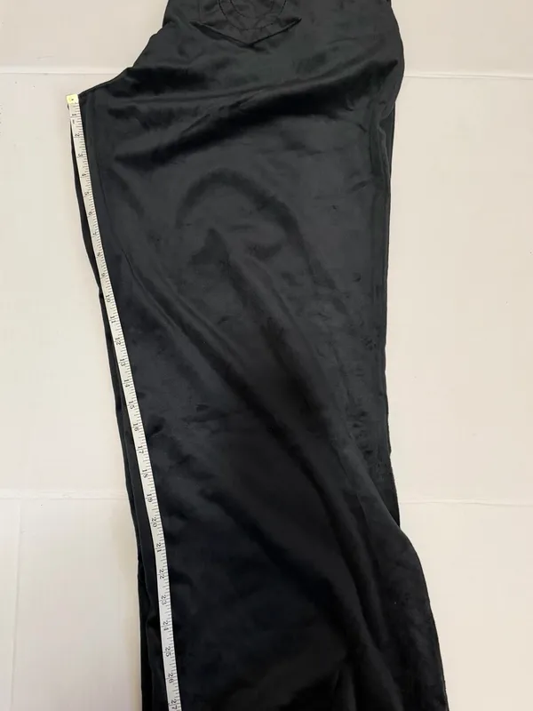 NWT True Religion Crystal HS Velour Straight Leg Track Pants – Black – XXL - Image 11