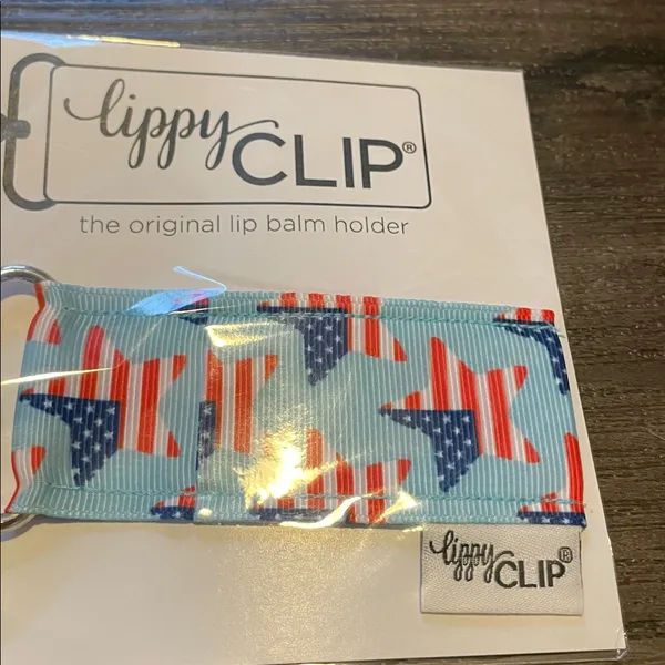 LippyClip Star Pattern Lip Balm Holder Red - Image 2