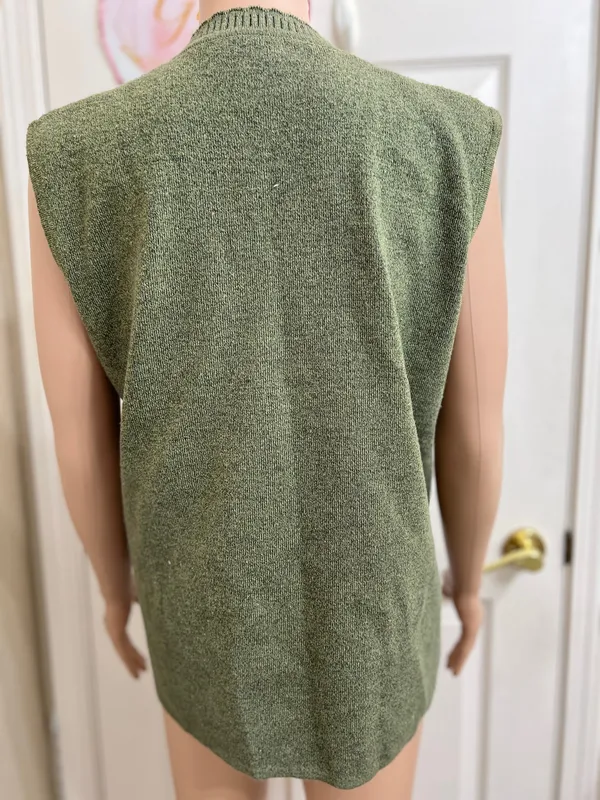 Vest with embroidered detail Green Size M - Image 3