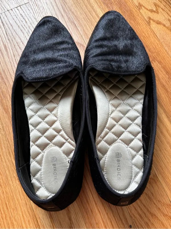 Birdies Women’s Black Haircalf Slip-On Flats Loafers Size 10 - Image 10