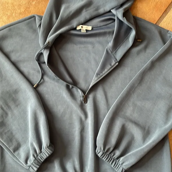 Cable and Gauge blue Modal 1/4 zip hoodie size XXL - Image 5