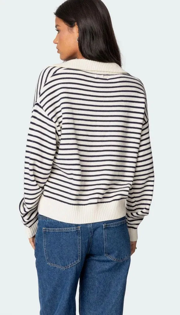 Edikted Copenhagen Oversized Striped Sweater - Image 2