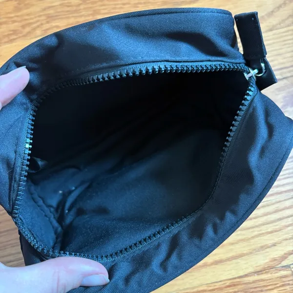 Prada Luna Rossa Makeup Pouch Bag Black Cosmetic Travel Compartment - Image 7