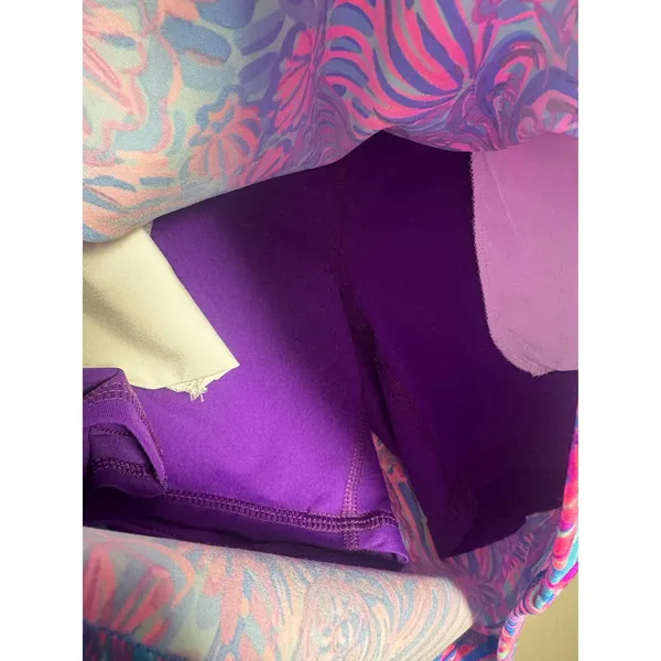 Lilly Pulitzer Luxletic Athletic Skort Pink Blue Print Pocket Skirt Size 4 - Image 4