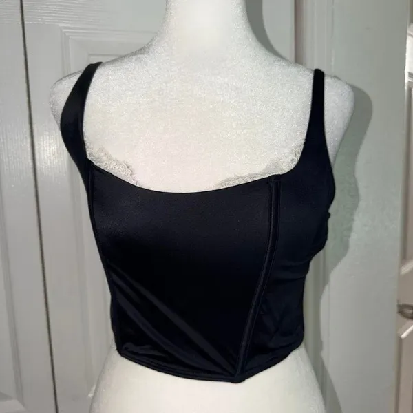 Abercrombie & Fitch Lace‎ and Satin Bustier Size Small NWT Black - Image 2
