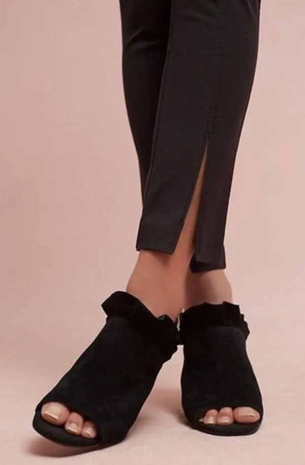 Anthropologie Black Ankle Slit Pants - Image 4