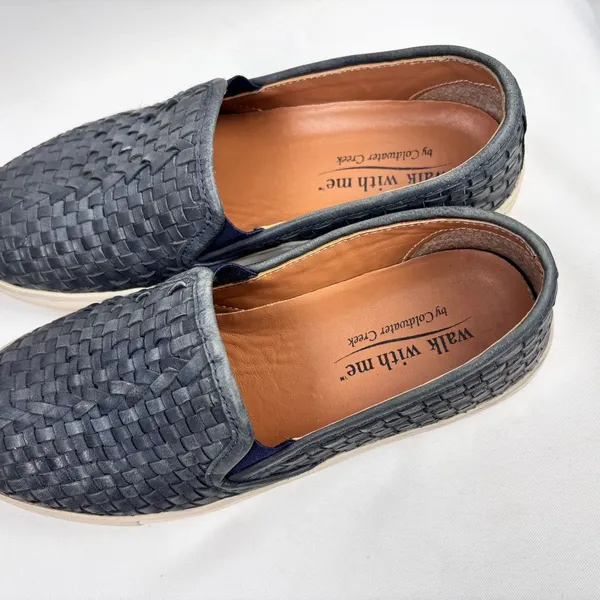 “Walk with Me" by Coldwater Creek woven leather slip-on loafers Size 8.5 - Image 3