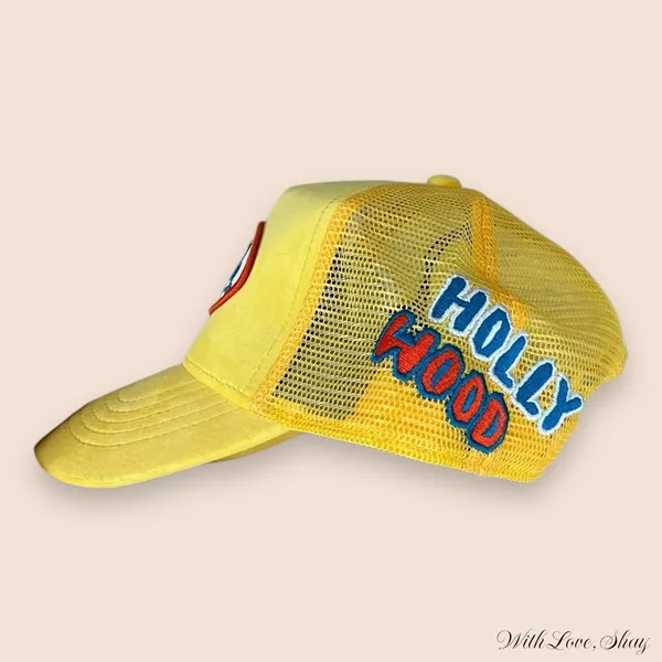 NWT Von Dutch Velvet Yellow Trucker Hat - Image 2