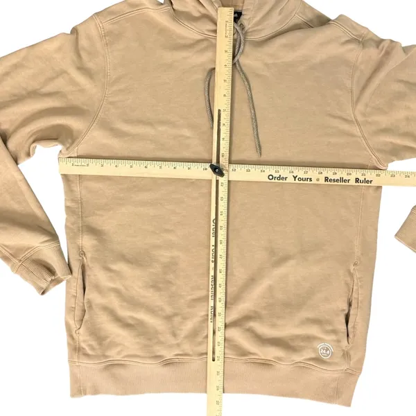 Allbirds Tan Beige Hoodie Organic Cotton Hemp Tencel Sweatshirt Unisex Size L - Image 5