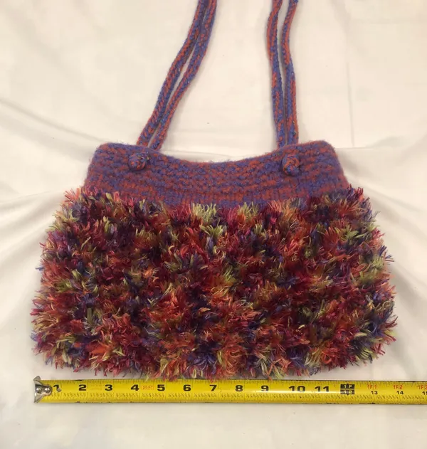Very Cool Fuzzy Yarn Disco “Groovy” Bag Shoulder Purse - Image 8